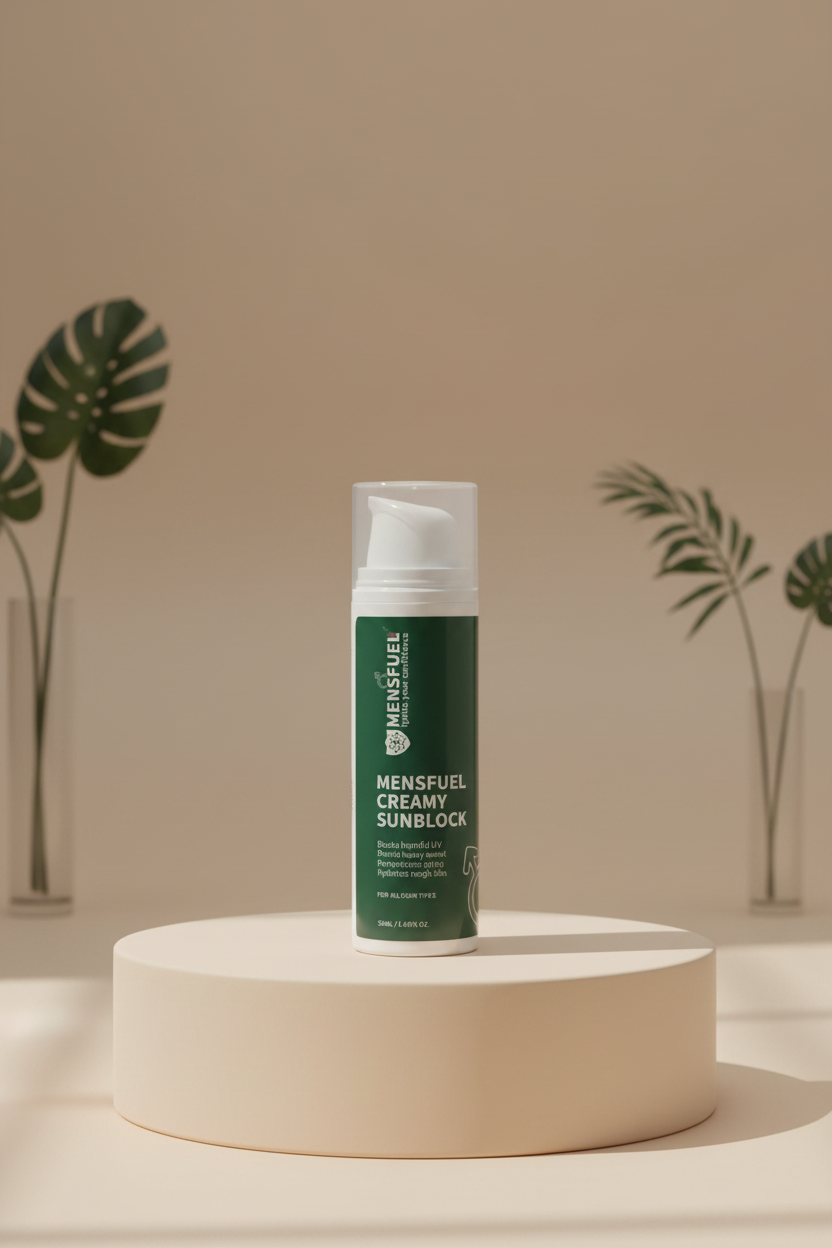 Mensfuel Creamy Sunblock – Broad Spectrum UV Protection | For All Skin Types